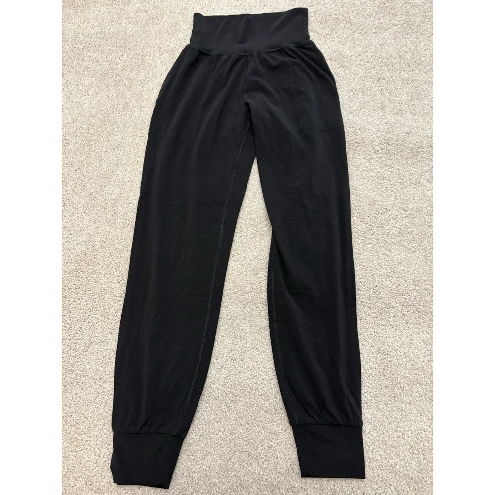 Women's Athleta Salutation Black Joggers Yoga Workout Size XXS - Picture 4 of 5